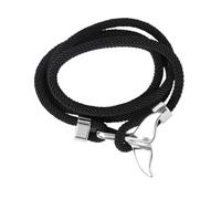 Garneck Bracelet Créatif Inaltérable de Queue de Baleine en Argenté Cordon Noir Résistant Bracelet Jonc pour Couple Accessoire Quotidien Unisexe pour Présents et Occasions Spéciales