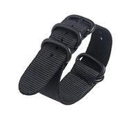 Garneck Bracelet de Montre en Nylon Tissé 22 MM Réglable Solide Lavable en Machine pour Hommes pour Activités Extérieures Couleur Simple 5 Barres à Ressort Incluses