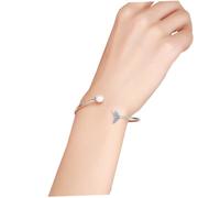 Garneck Bracelet Ouvert Argent Pur avec Ornement et Design Queue de Sirène Bleu pour Femme Accessoire Élégant et Cadeau Quotidien et Fête