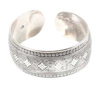 Garneck Bracelet Rétro Sculpté Ouvert Femme Manchette Large en Bracelet Punk Réglable Bijoux Fantaisie pour Sorties et Événements Confortable et Élégant