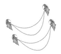 Garneck Broche Aile D'ange Vintage En Alliage Argenté Ancien, Lot De 2 Épingles à Chemise Et Cardigan, Accessoires Mode Pour Femmes, Décorations Rétro Pour Vêtements Et Cols