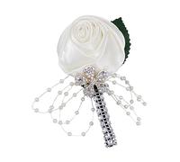 Garneck Broche Corsage Mariage Fleurs Artificielles pour Mariée et Marié Accessoire Décoratif Unique pour Cérémonie Soirée et Banquet et Style