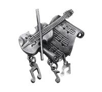 Garneck Broche Épingle Vintage Instrument de Musique Broche Pin Note de Musique pour Sac à Dos Chapeau et Vêtements Accessoire Original Femme