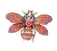 Garneck Broche Insecte Vintage Mode Alliage avec Finition Goutte Huile Accessoire Élégant pour Vêtement Femme Cadeau Créatif pour Fête ou Usage Quotidien