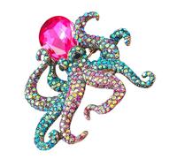 Garneck Broche Pieuvre Décorative en Alliage Léger, Épingle de Col Féminine Élégante, Bijou pour Femmes, Accessoire Costume Quotidien et Fêtes, Design Petit Modèle Couleur Délicate