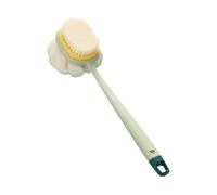 Garneck Brosse de Bain Double Face à Long Manche en Abs et Nylon pour Exfoliation Confortable du Corps, Améliore la Santé Peau, Massage