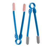 Garneck Brosse Douce pour Animaux 2pcs, Peigne Ergonomique en Abs et Polyéthylène, Portable pour Toilettage des Yeux de Chien et Chat, Soin Oculaire Pratique