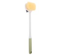 Garneck Brosse Exfoliante Dos Pieds avec Long Manche Double Face en Silicone et Poils Doux pour Gommage et Nettoyage Délicat en Salle de Bain