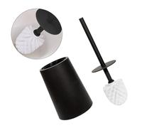 Garneck Brosse WC avec Support Compact Noir Poils Longs et Denses Manche Long de Nettoyage pour Salle de Bain Usage Domestique et Professionnel