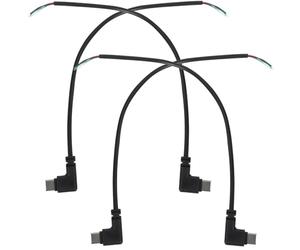 Garneck Câble USB Type-C Mâle Coudé à 90° vers 4 Broches Ouvert Câble Dénudé en PVC Solide 025 M Lot de 4 Pièces pour Alimentation et Transfert de Données