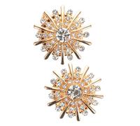 Garneck Cache-boutons Manchette Alliage avec Cristaux Couvre-boutons Décoratifs pour Chemises Femmes Installation Facile Design Classique Élégant Accessoires pour Occasions Formelles