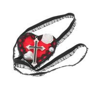 Garneck Cache-œil Cœur Gothique Rouge pour Cosplay, Style Dark Lolita