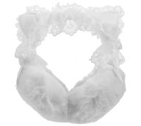 Garneck Cache-Oreilles d'Hiver Oreilles de Chat en Dentelle Blanche Rembourrage Moelleux Chaud Accessoire Extérieur Confortable pour Femmes et Filles Protection Auditive Hivernale