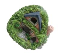 Garneck Cachette pour Poisson Betta en Résine Verte Ruines de Colonnes Romaines, Décoration Élégante pour Aquarium et Espace de Nage pour Crevettes