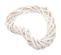 Garneck Cadre de Couronne en Rotin Cœur Blanc Bois Réutilisable Merci | Style Rustique, Surface Lisse sans Bavures, pour Fleurs Séchées, Guirlande Mesh, Ambiance Bavaroise