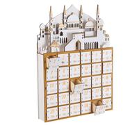 Garneck Calendrier de L'avent du Ramadan en Bois avec LED Lumineux, 30 Tiroirs pour Célébration, Décor de Table Compact pour Fête de L'aïd, Articles de Fête Musulmans et Décoration