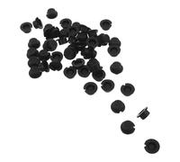 Garneck Capuchons de Boutons Tactiles Ronds en Silicone Noir 50 Pièces Étanches et Résistants la Poussière, Remplacement du Dessus du Bouton-poussoir pour Télécommandes,