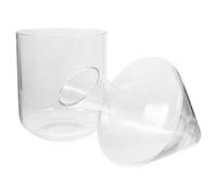 Garneck Carafe à Vin en Verre Oblique Transparente Seau à Glace en Verre, Coffret 1 Pièce, Aérateur de Vin pour Maison et Dégustation, Accessoire Pratique pour Service de Boissons