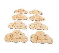 Garneck Cartes Mensuelles Pour Bébé Panneau En Bois Avec Nom De Bébé Adorables Accessoires De Photographie Pour Nouveau-né