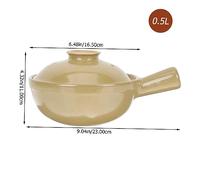 Garneck Casserole Terre Cuite Résistante Haute Température avec Couvercle à Vapeur Pot Mijoteuse Multi pour Soupe Riz et Ragoût Usage Domestique avec Poignée Simple