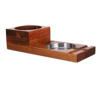 Garneck Cendrier à Cigares en Bois Porte-Verres à Whisky Détachable Grand Plateau Multifonction pour Extérieur et Intérieur Design Élégant et Nettoyage Facile