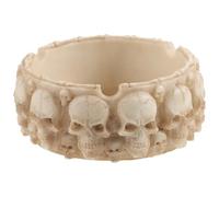 Garneck Cendrier Décoratif en Résine Beige de Crâne Surface Lisse et Base Stable, pour Bar ou Table en Décoration Halloween Originale