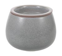 Garneck Ceramic Tea Residue Bowl With Strainer Pad And Lid Sturdy Porcelain Tank For Gongfu Tea Ceremony Spacious And Easy To Clean Teaware Container