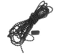 Garneck Chaînette à Bille pour Store Enrouleur Noir Pom avec Boucle | Chaîne Perlée à Découper, Remplacement pour Stores Vénitiens, Usage Bricolage, Perles Fines
