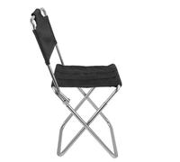 Garneck Chaise Pliante Pêche Léger Compact Pique- De Voyage Chaise D'extérieur Pliable Camp Aluminium Robuste Chaises Pliantes Petit Adultes Dehors Rembourré Alliage Black