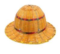Garneck Chapeau de Chantier en Bambou Tressé Large Bord Rond pour Protection Solaire UV Ventilation Efficace Taille Unique Chapeau Mixte pour Travaux Extérieurs et Randonnée