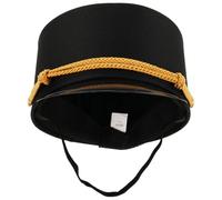 Garneck Chapeau de Conducteur de Train Rétro Noir Casquette Ingénieur Ferroviaire Confortable pour Homme Accessoire Costume Ferroviaire Vintage pour Fêtes à Thème