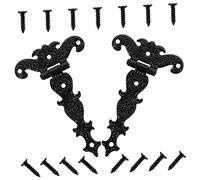 Garneck Charnières Robustes Pour Volets Et Portails Lot De 2 En Fer 11.2x6.9 Cm 8 Trous Installation Rapide Usage Extérieur Hôtels Et Clubs