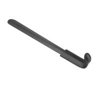 Garneck Chausse-pied Acier Inoxydable avec Poignée Cuir Noir Long Manche Ergonomique Pratique pour Baskets Portable pour Domicile et Voyage