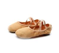 Garneck Chaussures de Ballet Femme Camel Semelle Antidérapante Professionnelle Extensible Confort pour Danse Contemporaine et Jazz