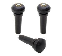 Garneck Cheville en Ébène pour Violon, Lot de 3, Boutons de Cordier Noir, Pièces Détachées pour Violon, Haute Fiabilité, Caractéristiques Stables, Usage Orchestre et Amateurs