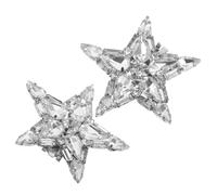 Garneck Clips à Chaussures Amovibles Argentés en Cristal, 1 Paire de Breloques Décoratives pour Bottes, Baskets et Sandales, Accessoires de Fête et Mariage, Bijoux pour Chaussures