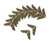 Garneck Coins de Livre en Métal Vintage 14mm, Lot de 50 Pièces Bleu Vert Antique, Protège-Coins Décoratifs pour Albums Photo, Scrapbooking et Carnets, Accessoires de Protection D’Angle