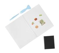 Garneck Collection Autocollants Réutilisable Pages Intérieures Vierges Support De Rangement avec Grattoir Et Pince à Épiler Inclus