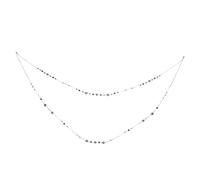 Garneck Collier Bohème à Plusieurs Maillons pour Femme - Long Collier de Perles Noir Mat à Double Rangée Pendentif Floral Ethnique Bijoux Fantaisie pour Pull D’Hiver Décoration Noël et
