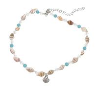 Garneck Collier Boho Perles de Conque Élégance pour Femmes Accessoire Hawaïen Style
