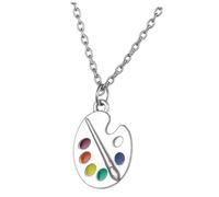 Garneck Collier Créatif Pendentif Palette De Peinture En Alliage Pour Élève En Art, Bijou Femme Élégant Usage Quotidien, Présent Artiste Taille Unique