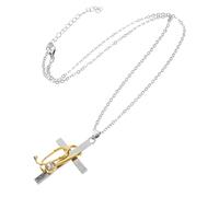 Garneck Collier Croix Pendentif Stéthoscope Ajustable pour Femmes Infirmières Anniversaire Graduation