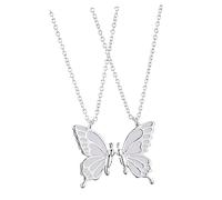 Garneck Collier D’amitié En Acier Inoxydable Argenté, Duo Pour Meilleures Amies, Léger Et Délicat, Présent Pour Anniversaire Et Occasions Spéciales