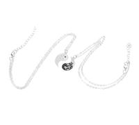 Garneck Collier De Couple Yin Yang En Acier Inoxydable, Collier Assorti Taiji Pour Femmes, Pendentif Dragon Taï Chi, Présent Romantique, Bijou De Couple Élégant