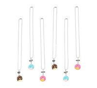 Garneck Collier Donut En Plastique Délicat 6 Pièces 3 Couleurs Pour Meilleure Amie Accessoire D'amitié Femme à Porter Au Quotidien