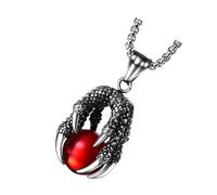 Garneck Collier Dragon Créatif Pour Homme Pendentif Griffe De Dragon En Acier Inoxydable Chaîne Délicate Perles Unique Pour Hommes Décoration De Cou Élégante Ras Cou Robuste