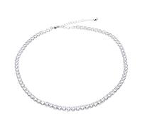 Garneck Collier Femme Cristaux Résistants Et Oxyde De Zirconium Chaîne Argenté Bijou De Cou Pour Fille Pour Présent Amitié Ou Fidélité