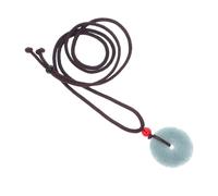 Garneck Collier Jade Naturel Unisexe avec Pendentif Floral Sculpté Chanceux Feng Shui pour Femme Style Adaptable et Cadeau pour Anniversaire et Occasions Spéciales