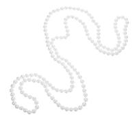 Garneck Collier Long en Perles Synthétiques en Verre 15 M Double Rangée Couleur Ivoire Collier Femme pour Superposition et Occasions Festives