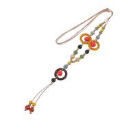 Garneck Collier Longue BohèMe Tressé Vintage Avec Pompon Chinois Bijoux Pour Femme ChaîNe De Pull DéContractéE Style RéTro Hippie